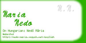 maria nedo business card